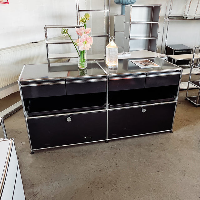 USM Haller - Sideboard - schwarz - gebrauchte Designermöbel