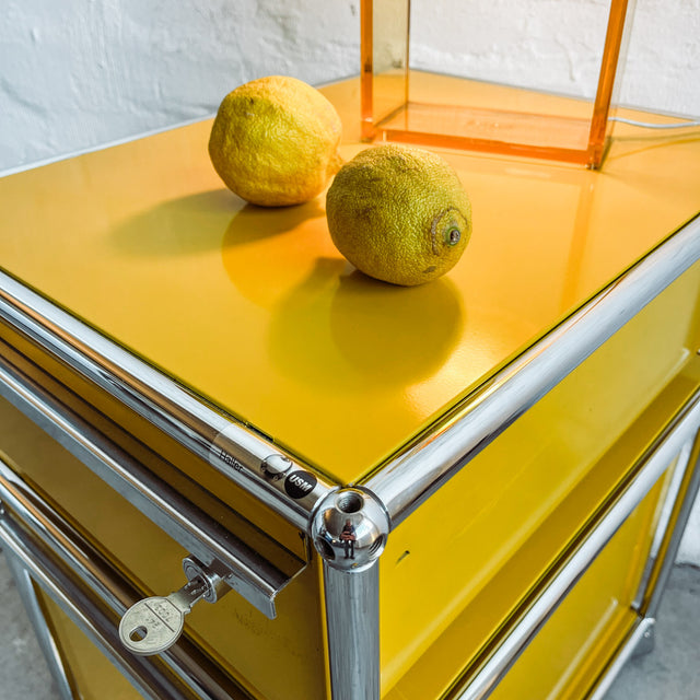 USM Haller - Rollcontainer - gelb - gebrauchte TOP Qualität