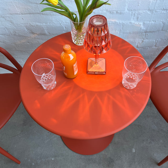 Kartell - Dr. NA - Bistrotisch - rostrot - Philippe Starck - Outdoor - NEU