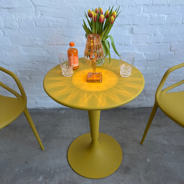 Kartell - Dr. NA - Bistrotisch - senfgelb - Philippe Starck - Outdoor - NEU