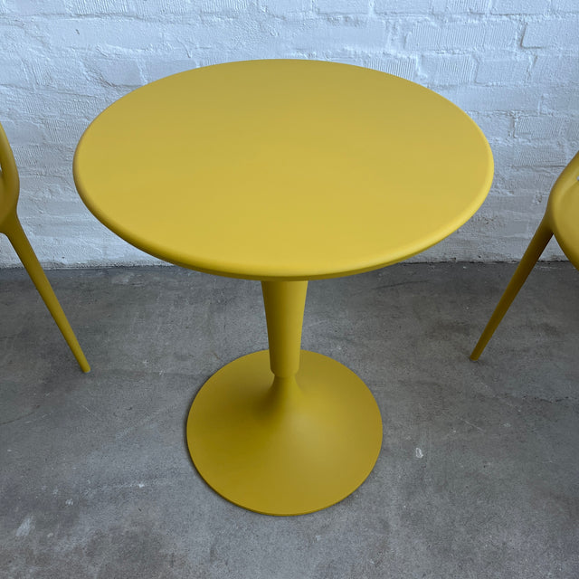 Kartell - Dr. NA - Bistrotisch - senfgelb - Philippe Starck - Outdoor - NEU