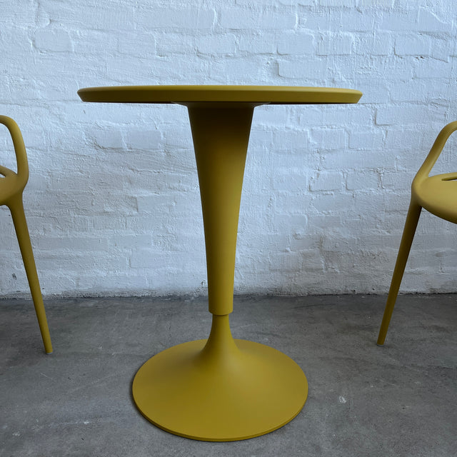 Kartell - Dr. NA - Bistrotisch - senfgelb - Philippe Starck - Outdoor - NEU
