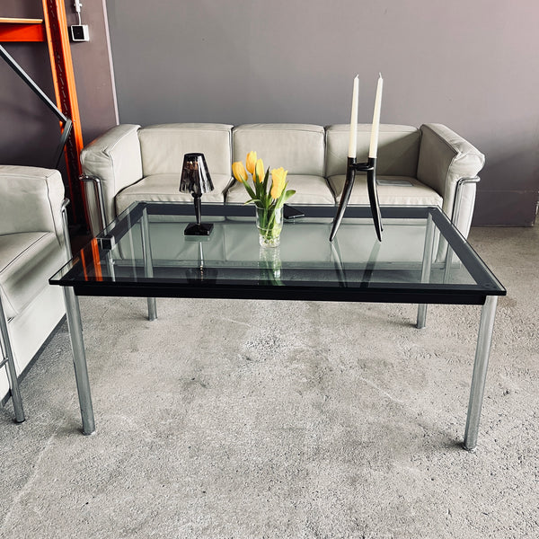 Cassina -  LC 10 P - Couchtisch - Glas - Le Corbusier, Pierre Jeanneret und Charlotte Perriand - guter gebrauchter Zustand
