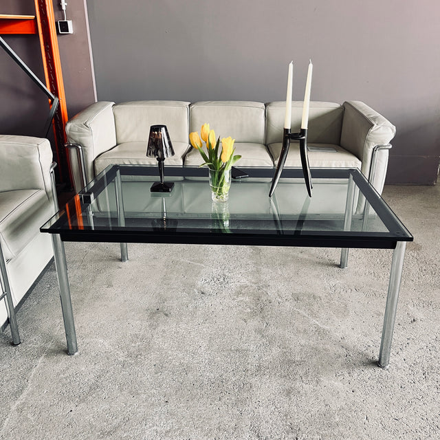 Cassina -  LC 10 P - Couchtisch - Glas - Le Corbusier, Pierre Jeanneret und Charlotte Perriand - guter gebrauchter Zustand
