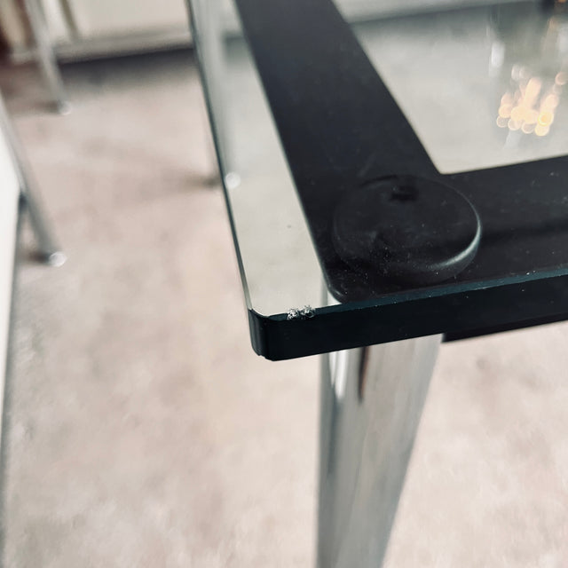 Cassina -  LC 10 P - Couchtisch - Glas - Le Corbusier, Pierre Jeanneret und Charlotte Perriand - guter gebrauchter Zustand