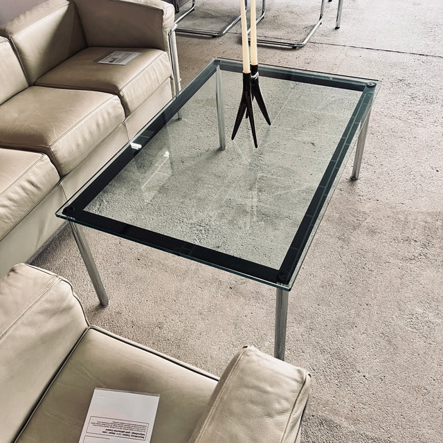 Cassina -  LC 10 P - Couchtisch - Glas - Le Corbusier, Pierre Jeanneret und Charlotte Perriand - guter gebrauchter Zustand