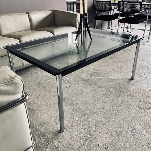 Cassina -  LC 10 P - Couchtisch - Glas - Le Corbusier, Pierre Jeanneret und Charlotte Perriand - guter gebrauchter Zustand