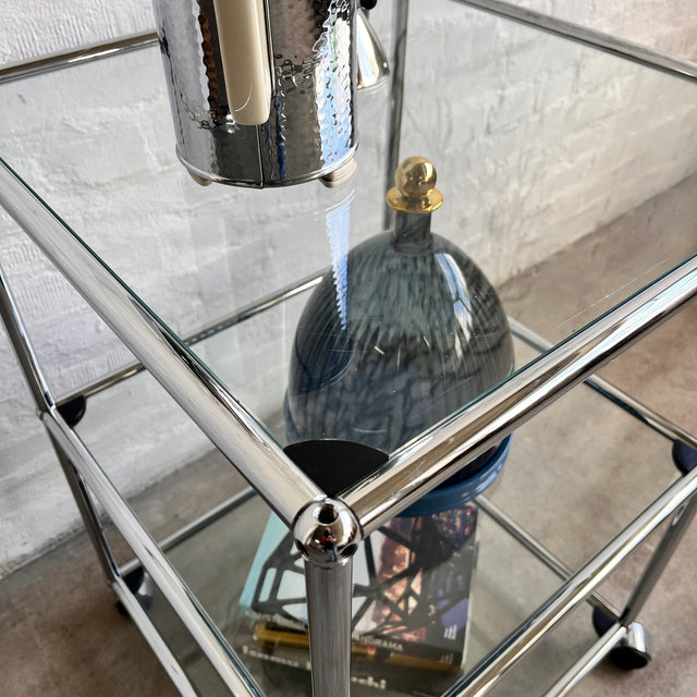USM Haller - Beistelltisch/Rollwagen - Glastablare - guter gebrauchter Zustand