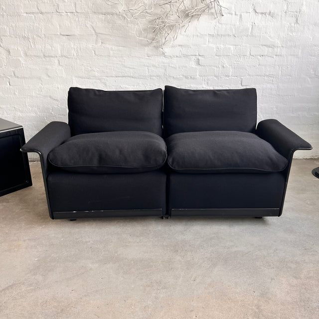 Vitsoe - Sesselprogramm 620 - Couch Zweisitzer - Schwarz - Dieter Rams - sehr guter gebrauchter Zustand