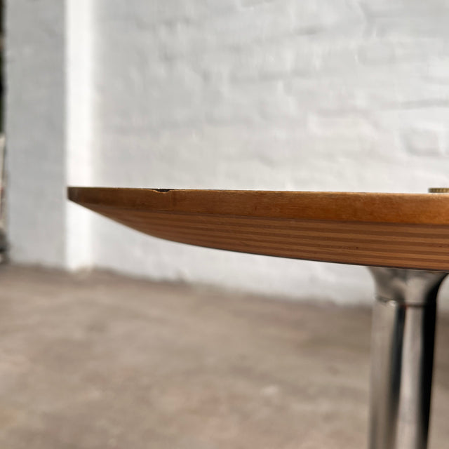Herman Miller - Pedestal Beistelltisch - Weiß/Alu poliert - George Nelson - sehr guter gebrauchter Zustand