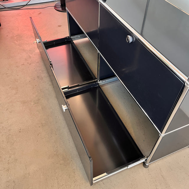 USM Haller - Sideboard - schwarz - Glas - gebrauchter Zustand