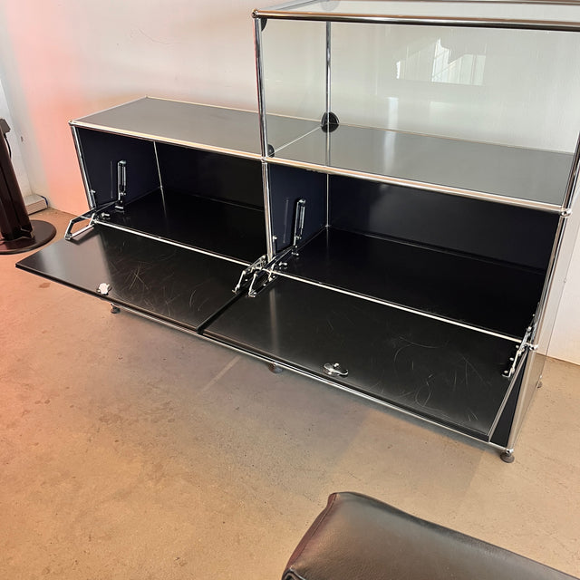 USM Haller - Sideboard - schwarz - Glas - gebrauchter Zustand