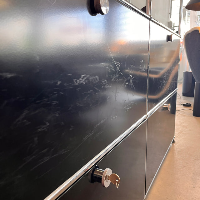 USM Haller - Sideboard - schwarz - Glas - gebrauchter Zustand