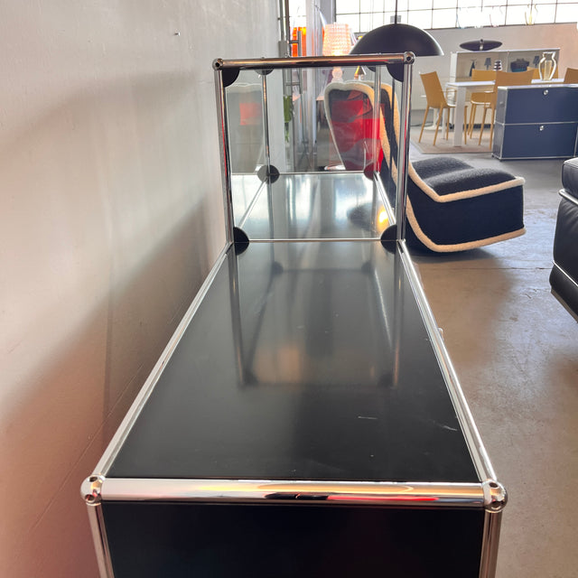 USM Haller - Sideboard - schwarz - Glas - gebrauchter Zustand