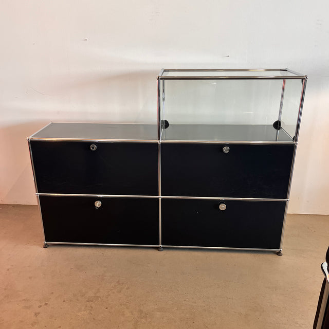 USM Haller - Sideboard - schwarz - Glas - gebrauchter Zustand