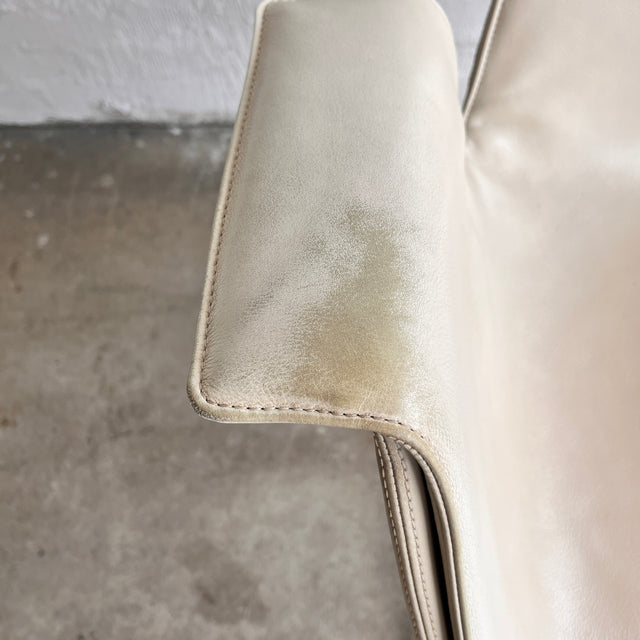 Walter Knoll - FK Schalensessel - Leder creme - Preben Fabricius & Jørgen Kastholm - guter gebrauchter Zustand
