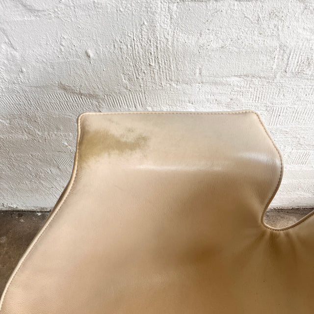 Walter Knoll - FK Schalensessel - Leder creme - Preben Fabricius & Jørgen Kastholm - guter gebrauchter Zustand