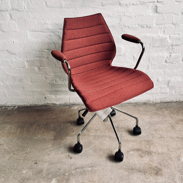 Kartell - Schreibtischstuhl - Maui Soft - weinrot - Vico Magistretti - NEU