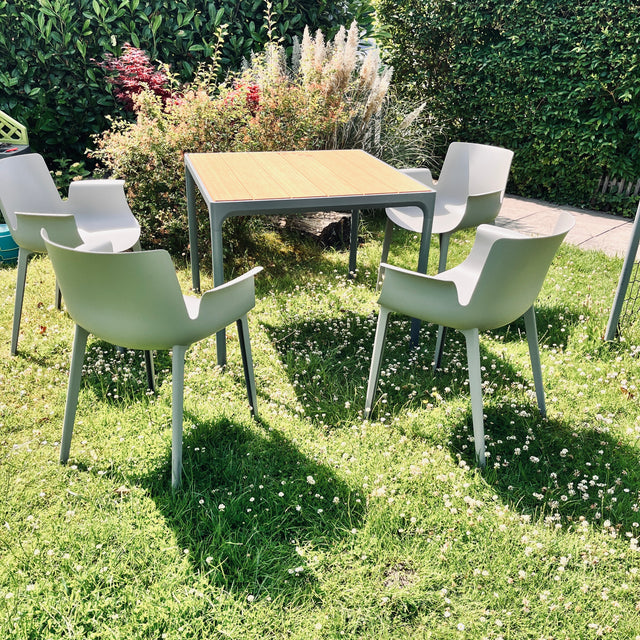 Kartell - Armlehnstuhl - Piuma - grau - Piero Lissoni - Outdoor - NEU