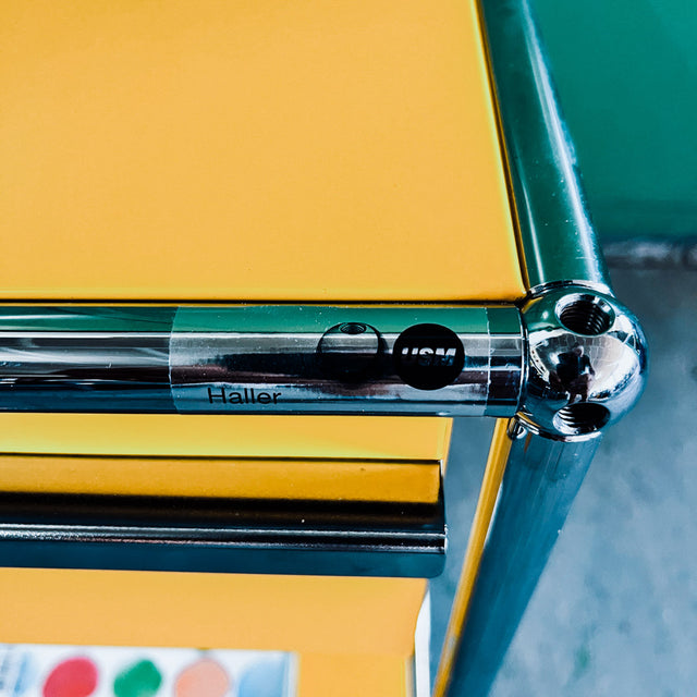 USM Haller - Nachttisch/Druckertisch - gelb - gebrauchter TOP Zustand