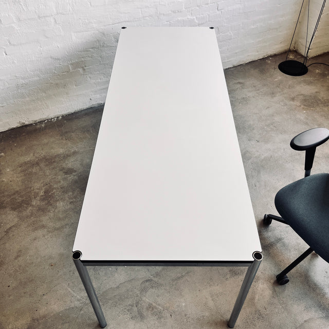 USM Haller - Tisch - perlgrau alumatt - 197 x 72 cm - guter gebrauchter Zustand
