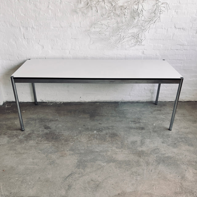 USM Haller - Tisch - perlgrau alumatt - 197 x 72 cm - guter gebrauchter Zustand