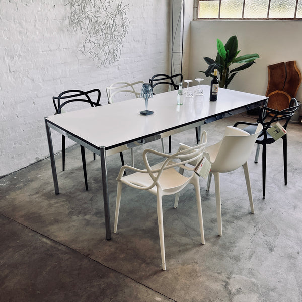 USM Haller - Tisch - perlgrau alumatt - 204 x 89 cm - guter gebrauchter Zustand