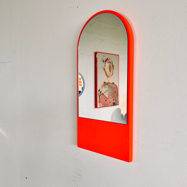 OUT - FRIEDRICH Mini - Spiegel - Leuchtrot - Ausstellungsstück