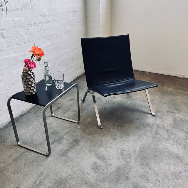 Fritz Hansen - PK22 Lounge Stuhl - Leder schwarz - Poul Kjærholm - guter gebrauchter Zustand