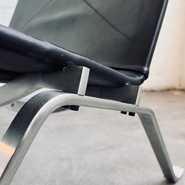 Fritz Hansen - PK22 Lounge Stuhl - Leder schwarz - Poul Kjærholm - guter gebrauchter Zustand