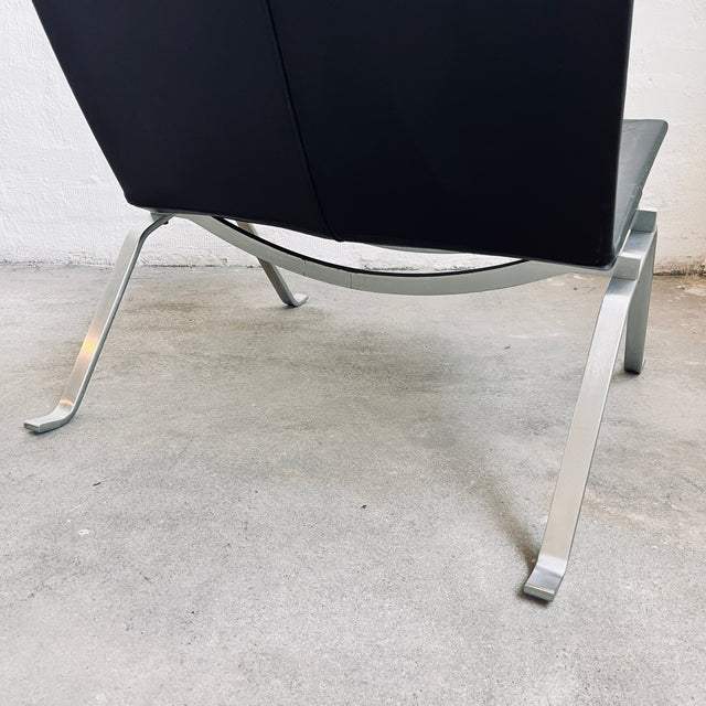 Fritz Hansen - PK22 Lounge Stuhl - Leder schwarz - Poul Kjærholm - guter gebrauchter Zustand