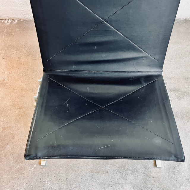 Fritz Hansen - PK22 Lounge Stuhl - Leder schwarz - Poul Kjærholm - guter gebrauchter Zustand