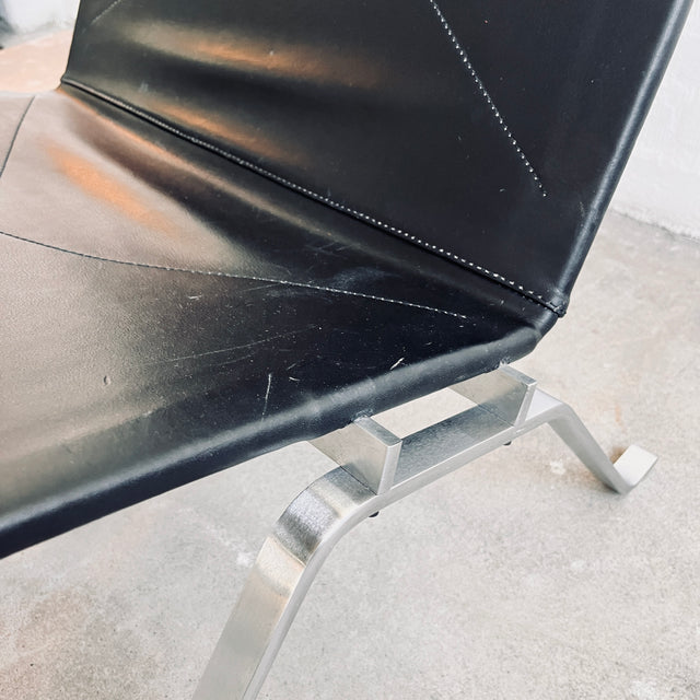 Fritz Hansen - PK22 Lounge Stuhl - Leder schwarz - Poul Kjærholm - guter gebrauchter Zustand