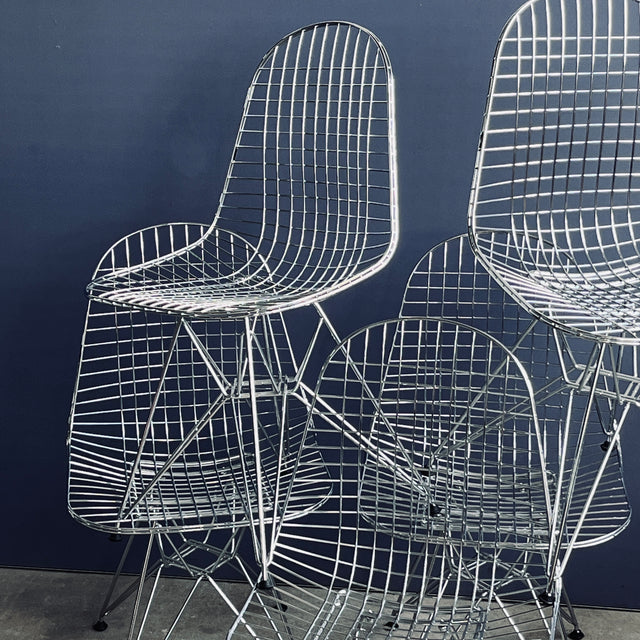 6er Set - Vitra - Wire Chair DKR - Stuhl - verchromt - gebrauchter TOP Zustand