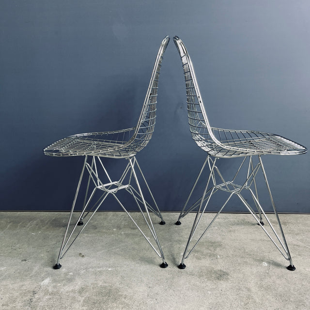 6er Set - Vitra - Wire Chair DKR - Stuhl - verchromt - gebrauchter TOP Zustand