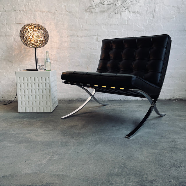 Knoll International - Barcelona Chair - Leder Venezia schwarz - TOP Zustand!