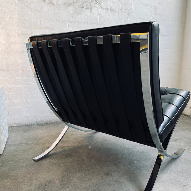 Knoll International - Barcelona Chair - Leder Venezia schwarz - TOP Zustand!