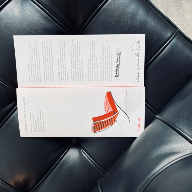 Knoll International - Barcelona Chair - Leder Venezia schwarz - TOP Zustand!