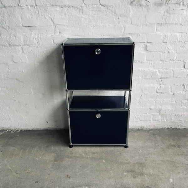 USM Haller - Highboard 1x3 - 2 Klappen - stahlblau - guter gebrauchter Zustand