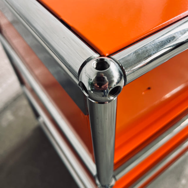 USM Haller - Rollcontainer - 3 Schubladen - orange - gebrauchte TOP Qualität