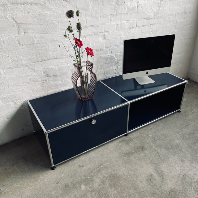 USM Haller - Lowboard - stahlblau - gebrauchter Zustand