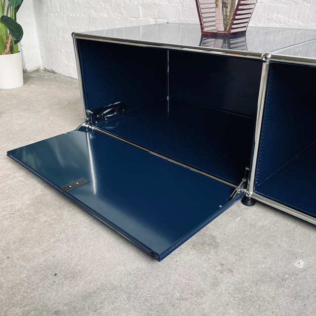 USM Haller - Lowboard - stahlblau - gebrauchter Zustand