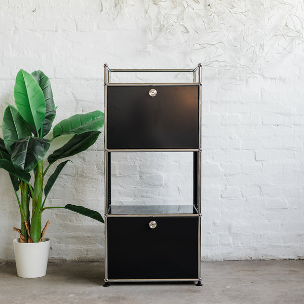 USM Haller - Highboard 1x4 - 2 Klappen - schwarz - gebrauchter TOP Zustand