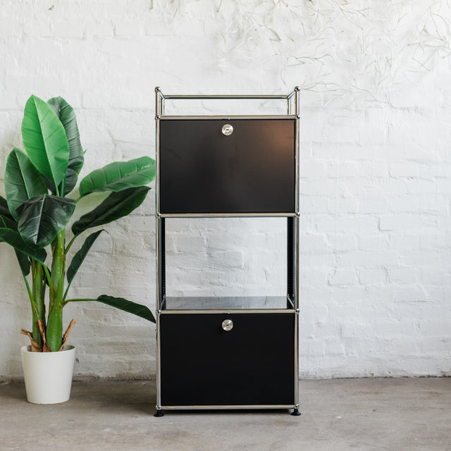 USM Haller - Highboard 1x4 - 2 Klappen - schwarz - gebrauchter TOP Zustand