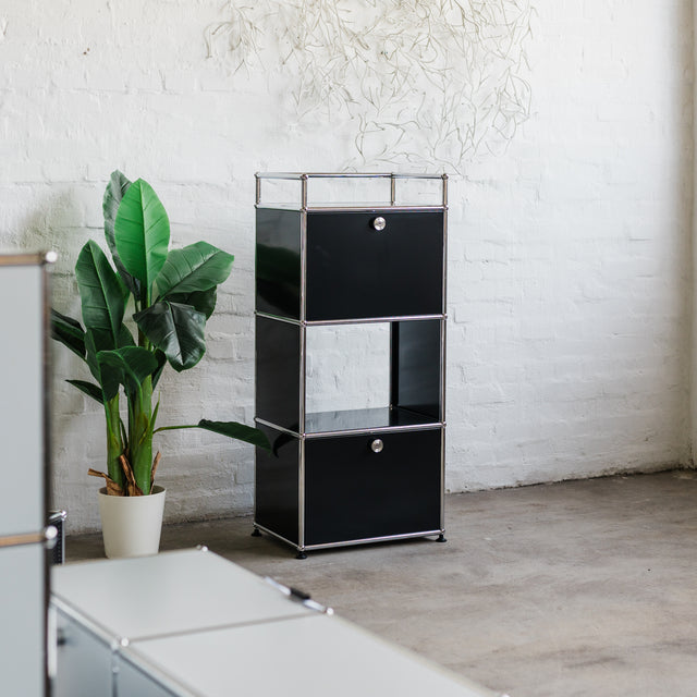 USM Haller - Highboard 1x4 - 2 Klappen - schwarz - gebrauchter TOP Zustand