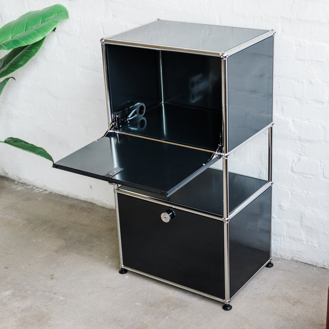 USM Haller - Highboard 1x3 - schwarz - gebrauchter TOP Zustand