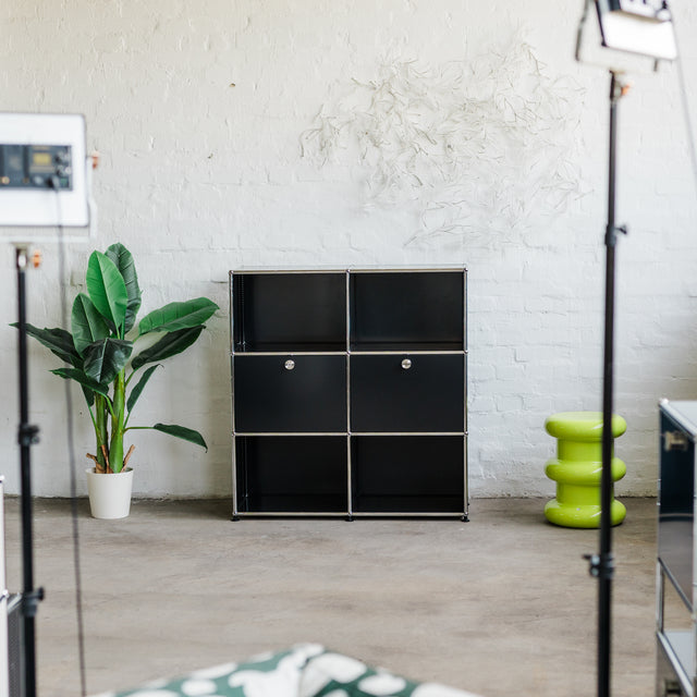 USM Haller - Highboard 2x3 - schwarz - gebrauchter TOP Zustand