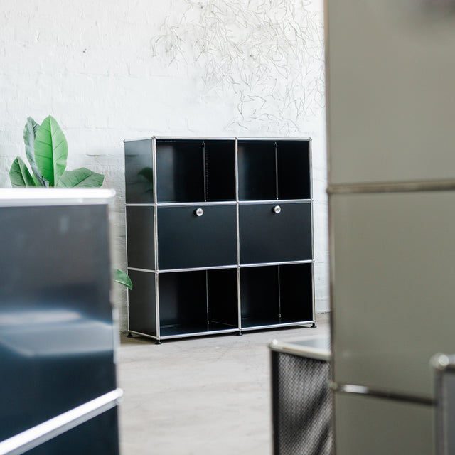 USM Haller - Highboard 2x3 - schwarz - gebrauchter TOP Zustand