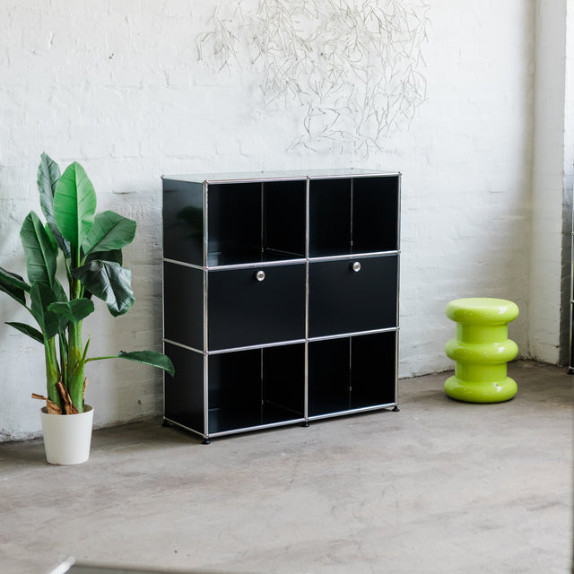 USM Haller - Highboard 2x3 - schwarz - gebrauchter TOP Zustand
