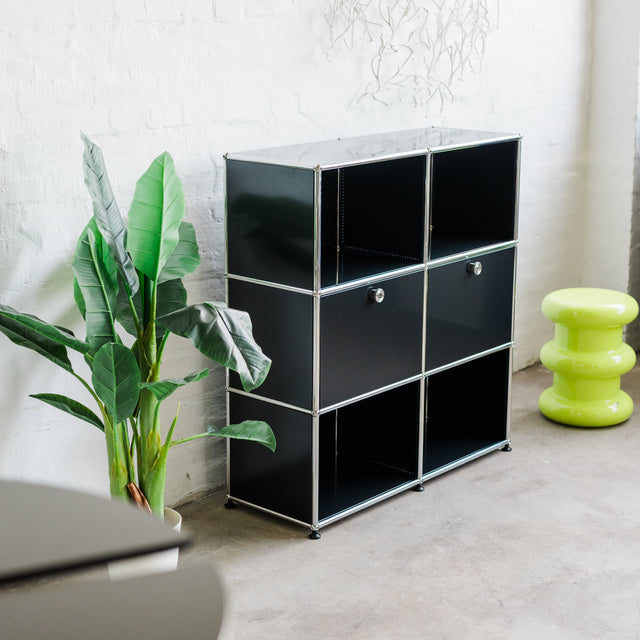 USM Haller - Highboard 2x3 - schwarz - gebrauchter TOP Zustand